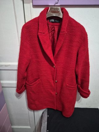 Chaqueta Zara Roja Texturizada