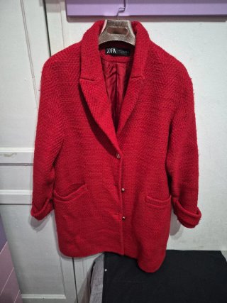 Chaqueta Zara Roja Texturizada