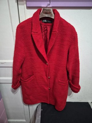 Chaqueta Zara Roja Texturizada
