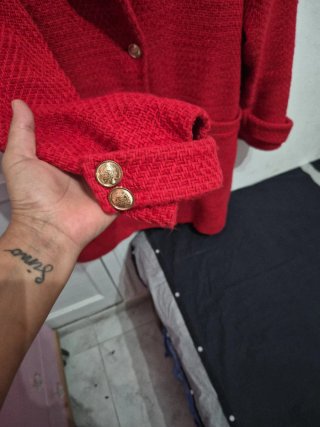 Chaqueta Zara Roja Texturizada