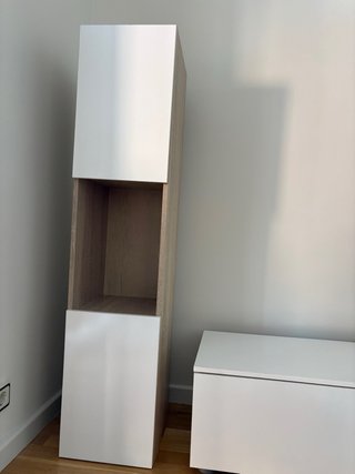 Mueble TV 240cm Blanco y Madera