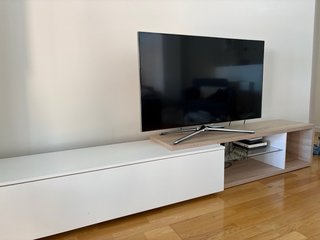 Mueble TV 240cm Blanco y Madera