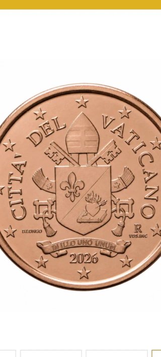 Monedas estuche Euros Vaticano 2026 Papa León XIV