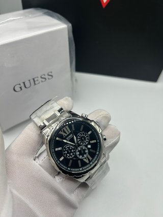 Reloj Guess Negro y Plateado