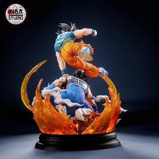 Statuine in resina di Goku e Bardock di Dragon Ball