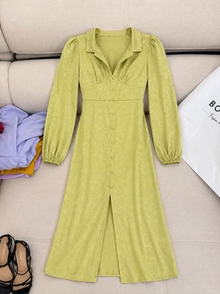 Vestido verde lima. Talla - M