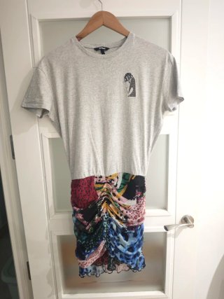 Vestido Desigual Gris Multicolor