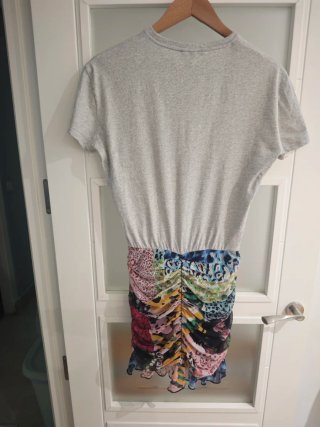 Vestido Desigual Gris Multicolor