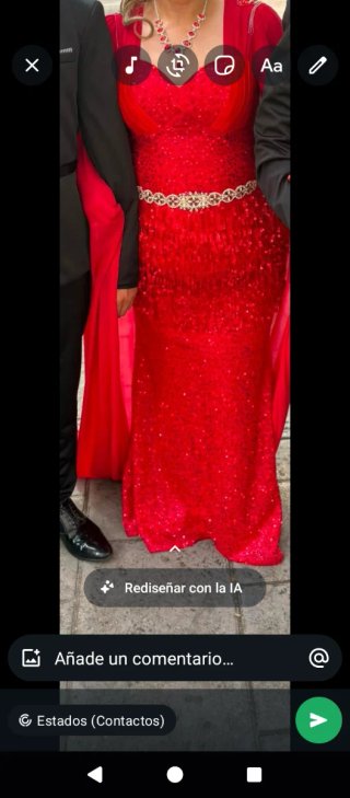Vestido rojo lentejuelas