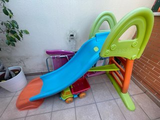 Tobogán Infantil Feber Azul y Naranja