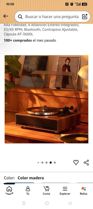 1ByOne Tocadiscos Madera - Nuevo a estrenar