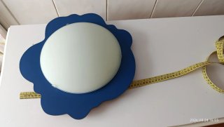 Lámpara Techo Infantil Azul y Blanca