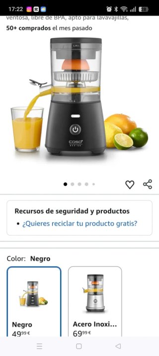 Exprimidor Cítricos CASO CP 400 Lift Automático