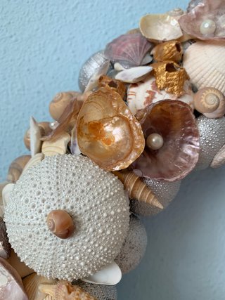 Guirlanda Marinha Natal Feita à Mão