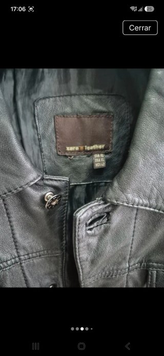 Cazadora de cuero Zara