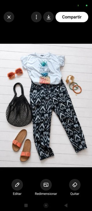 Camiseta This is Pineapple Manga volante - Talla S
