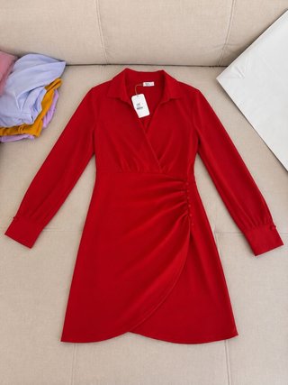 Vestido de Color Rojo. Tallas - S, M, L, XL