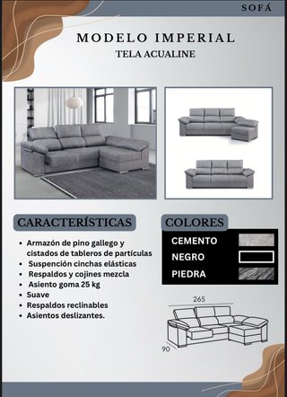 Sofá modular marrón  4 plazas