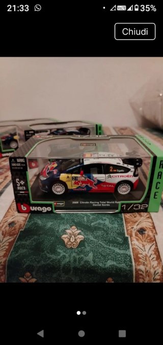 2 Modellini Auto Citroën Loeb e Sordo 1/32