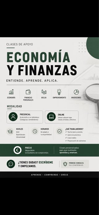 Clases de economía y finanzas