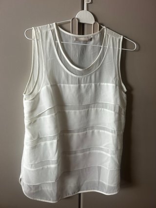 Camiseta blanca sin mangas Sfera.