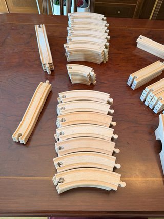 Lote vías tren madera
