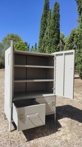 Armario Ikea IDÅSEN gris/blanco metal