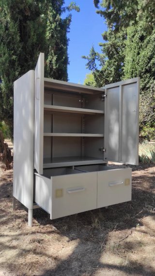 Armario Ikea IDÅSEN gris/blanco metal