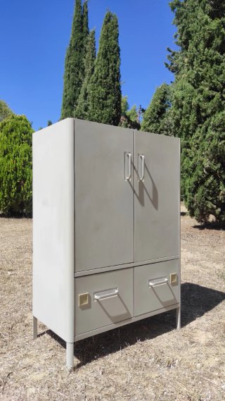 Armario Ikea IDÅSEN gris/blanco metal