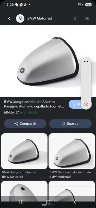 BMW Juego concha asiento pasajero aluminio