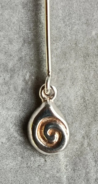 Pendientes largos de plata