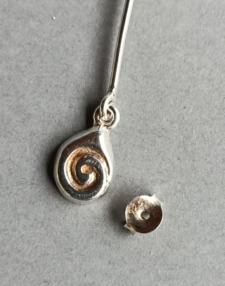 Pendientes largos de plata