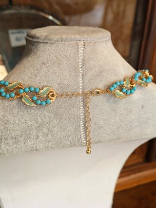 Collana donna oro e turchese