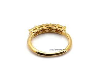 sortija oro 18k con piedra con circonita