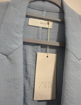 Blazer Zara Azul Novo Tam L