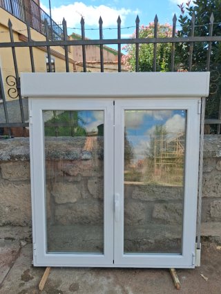 Ventana Aluminio Blanco Persiana y Mosquitera