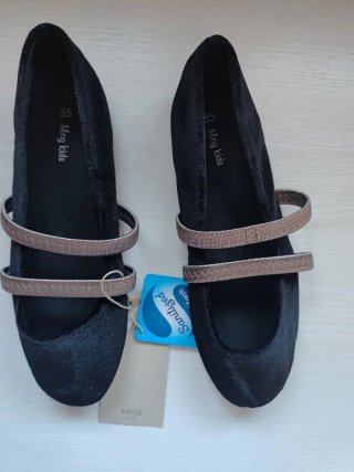 Bailarinas Mango Niña Talla 35 Negras