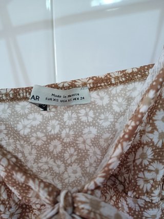 Mono floral marrón tirantes talla XS