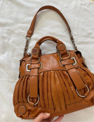 Borsa a spalla color marrone ruggine
