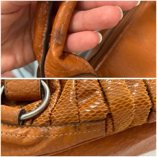 Borsa a spalla color marrone ruggine