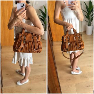Borsa a spalla color marrone ruggine
