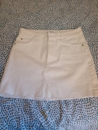 Falda corta blanca Mango Nuevas no tienen uso