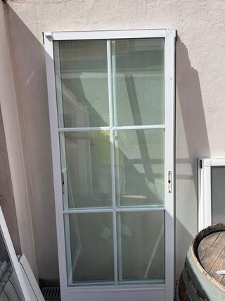 Puertas correderas aluminio blanco, con mosquitera