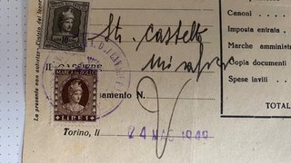 Bolletta Torino 1949
