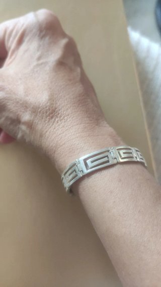 Pulsera y colgante plata diseño griego