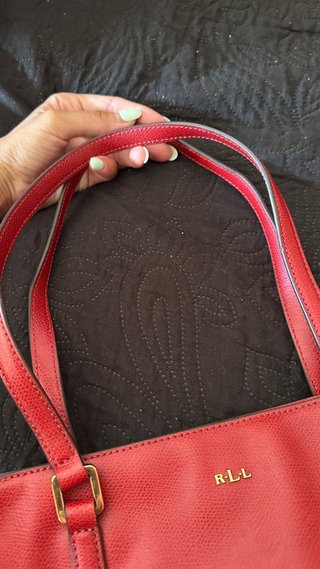 Bolso Piel Ralph Lauren Rojo