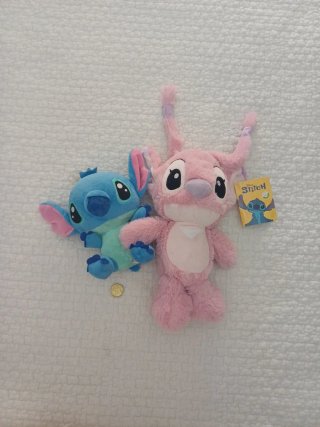Set peluche Disney Stitch e Angel
