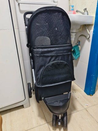 Carrito para mascotas Trixie negro
