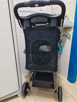 Carrito para mascotas Trixie negro
