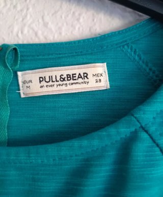 OFERTA!! Vestido verde ajustado Pull&Bear T M